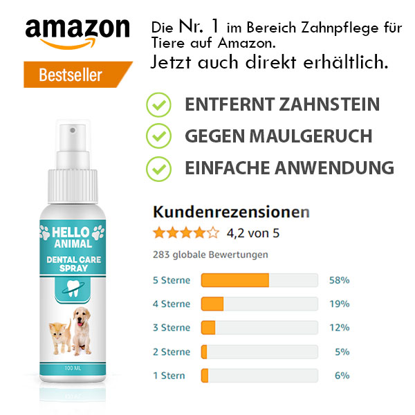 Dentalspray für Hunde & Katzen, Natürliche Zahnpflege